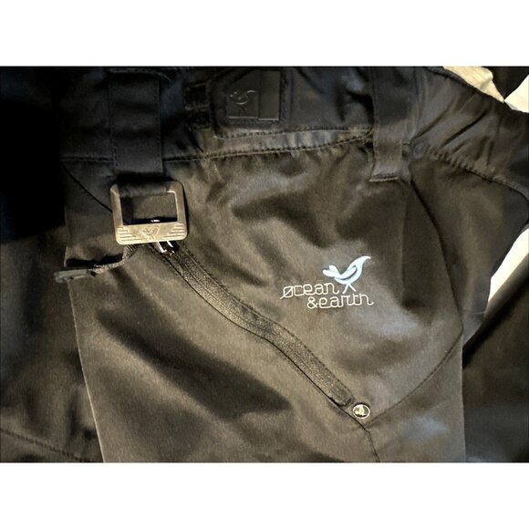 OCEAN & EARTH Snow Ski Pants Men's Large Pro Series Black Waterproof Insulated - Picture 2 of 10